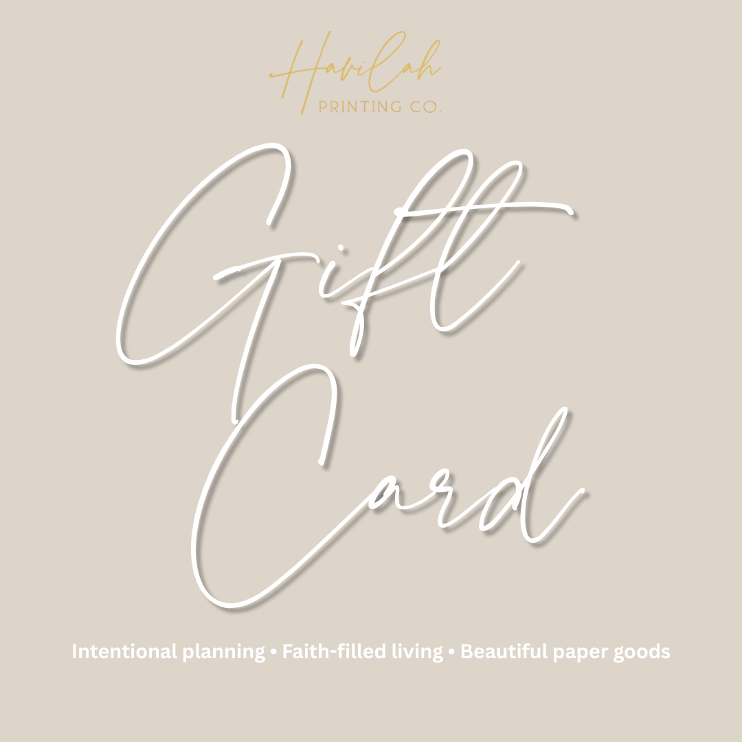 Havilah Printing Co. Digital Gift Card