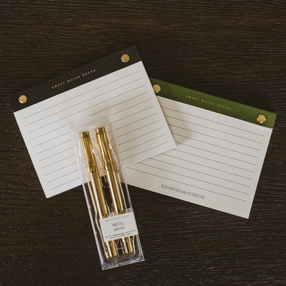 Small Gold Rivet Basic Notepad - Stationery & Decor