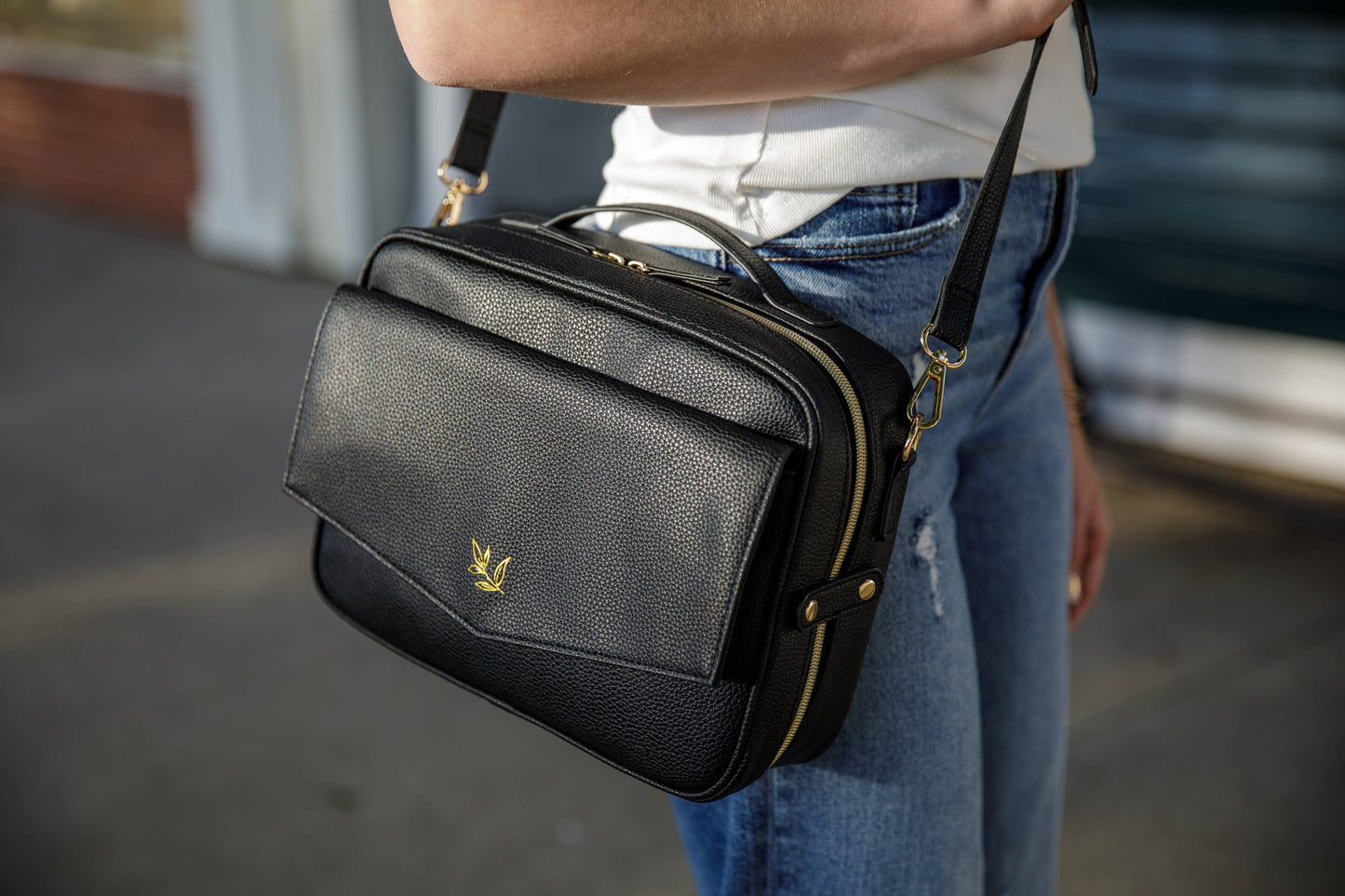 Bible Cover Crossbody Bag Black