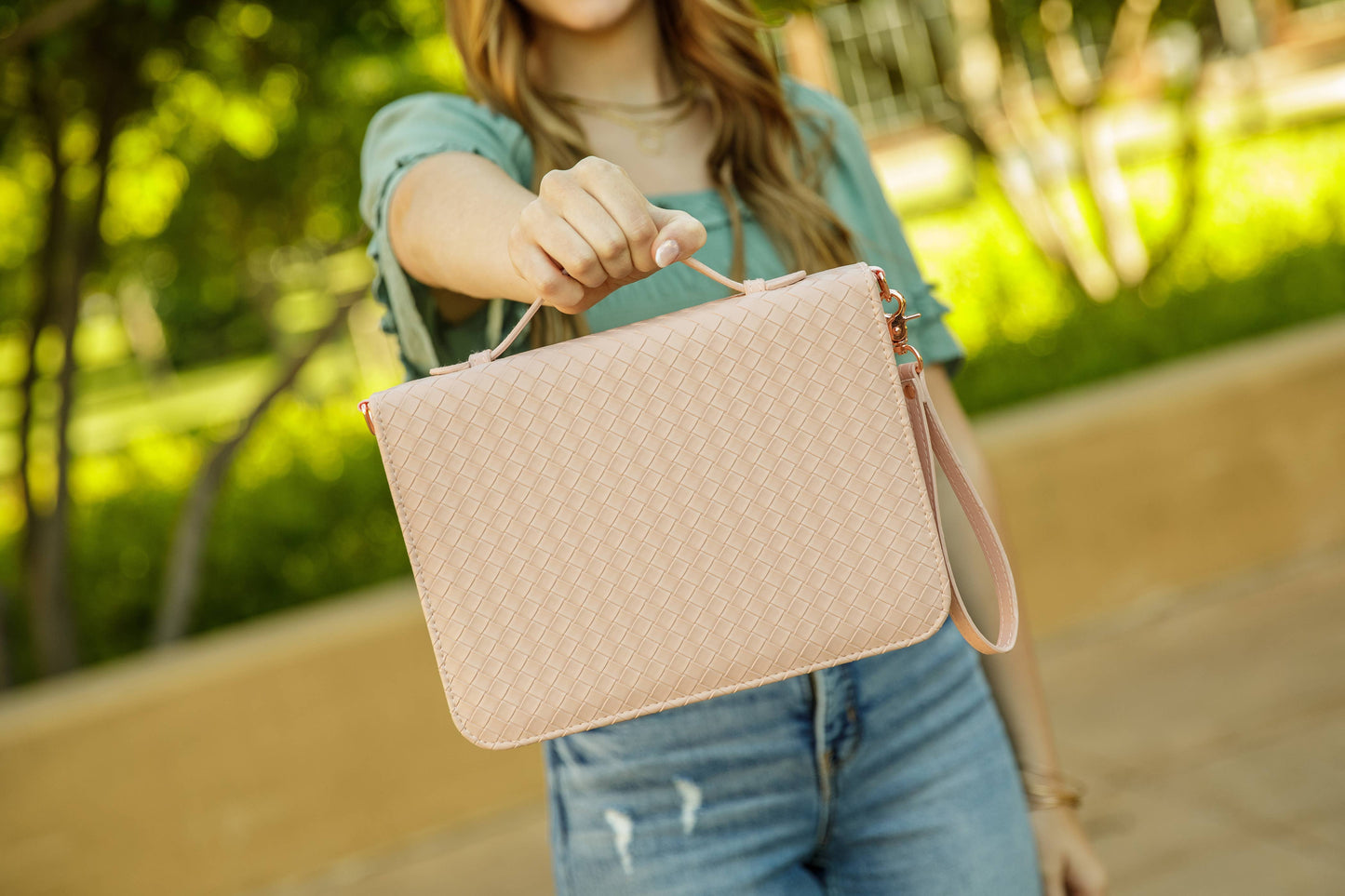 Bible Cover Crossbody Blush