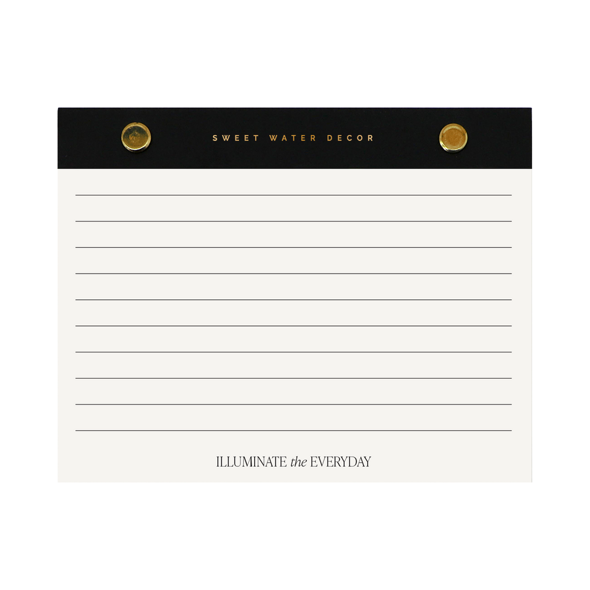 Small Gold Rivet Basic Notepad - Stationery & Decor
