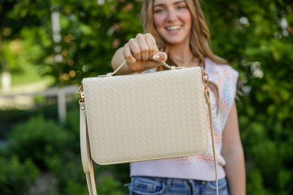 Bible Cover Crossbody Pearl