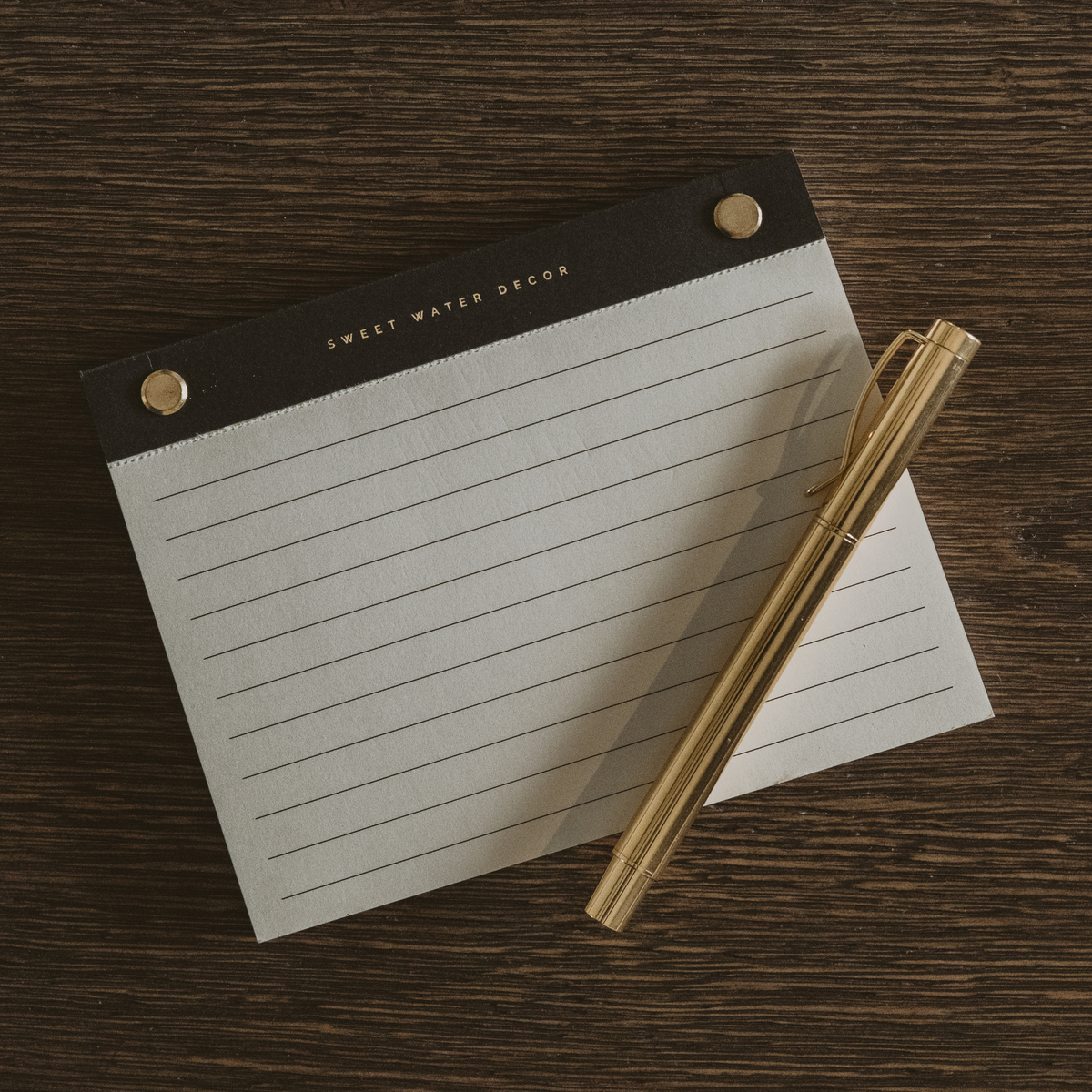 Small Gold Rivet Basic Notepad - Stationery & Decor